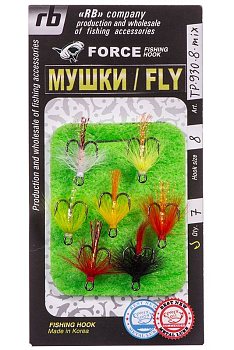 Набор стримеров на тройнике TP930-8-MIX (7 шт), крючок №8 Force (перо)