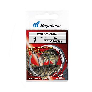 Офсетные крючки Hayabusa Power Stage, Matte Black