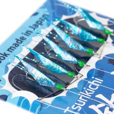 1,40м) (6кр) (Сабики RB 7701Long "Рыбья шкурка" №3-0,15-0,20 Ni/Blue (1,40м, отводной -1,5см) (6кр)