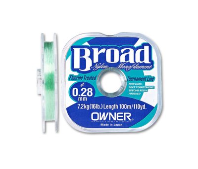 Леска монофильная Owner Broad 25м -#0.4 0,10мм (1,0кг/2,2lb) -401